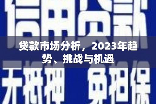 黄骅贷款市场分析，2023年趋势、挑战与机遇
