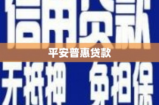 黄骅平安普惠贷款