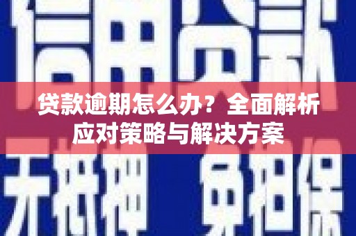 黄骅贷款逾期怎么办？全面解析应对策略与解决方案