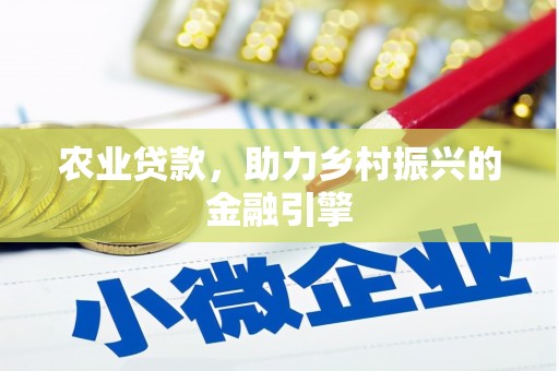 黄骅农业贷款，助力乡村振兴的金融引擎