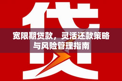 黄骅宽限期贷款，灵活还款策略与风险管理指南