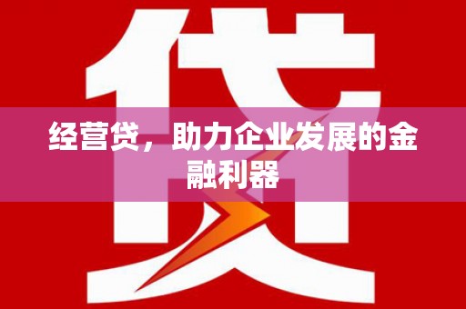 黄骅经营贷，助力企业发展的金融利器