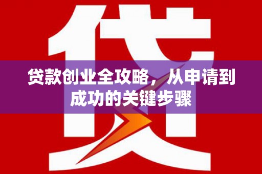 黄骅贷款创业全攻略，从申请到成功的关键步骤