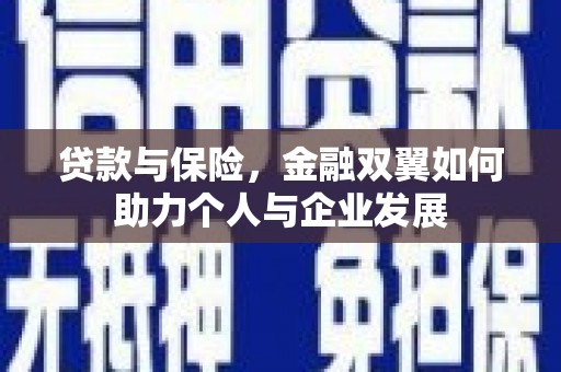 黄骅贷款与保险，金融双翼如何助力个人与企业发展
