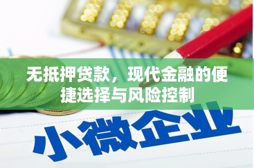 黄骅无抵押贷款，现代金融的便捷选择与风险控制