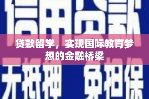 黄骅贷款留学，实现国际教育梦想的金融桥梁