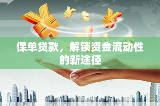 黄骅保单贷款，解锁资金流动性的新途径