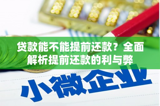 黄骅贷款能不能提前还款？全面解析提前还款的利与弊