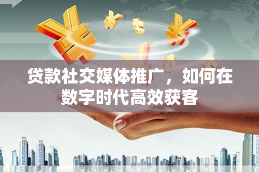 黄骅贷款社交媒体推广，如何在数字时代高效获客