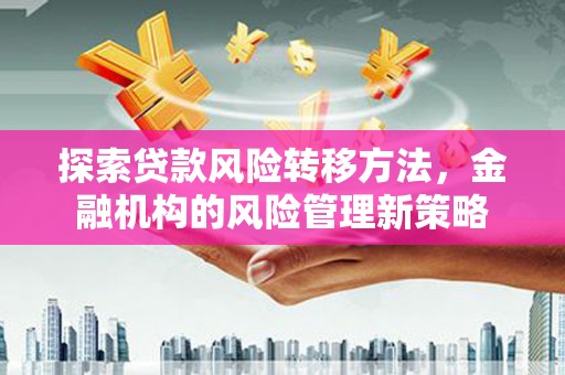 黄骅探索贷款风险转移方法，金融机构的风险管理新策略