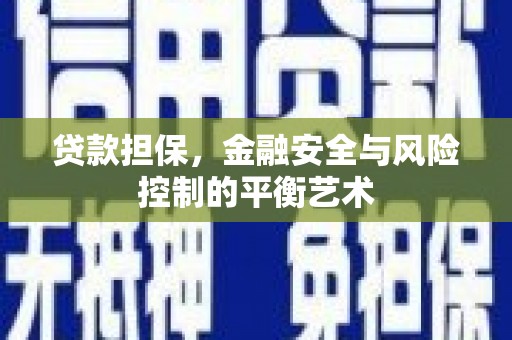 黄骅贷款担保，金融安全与风险控制的平衡艺术