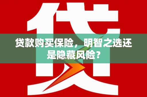 黄骅贷款购买保险，明智之选还是隐藏风险？