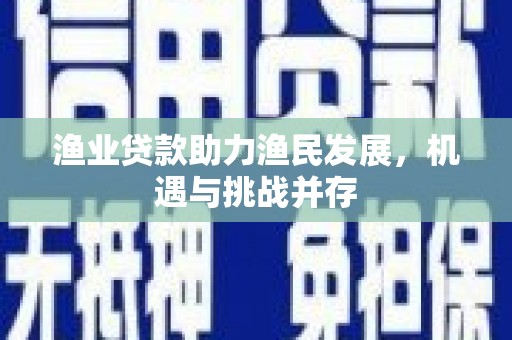 黄骅渔业贷款助力渔民发展，机遇与挑战并存