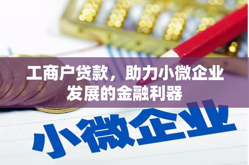 黄骅工商户贷款，助力小微企业发展的金融利器