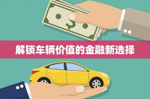 黄骅解锁车辆价值的金融新选择
