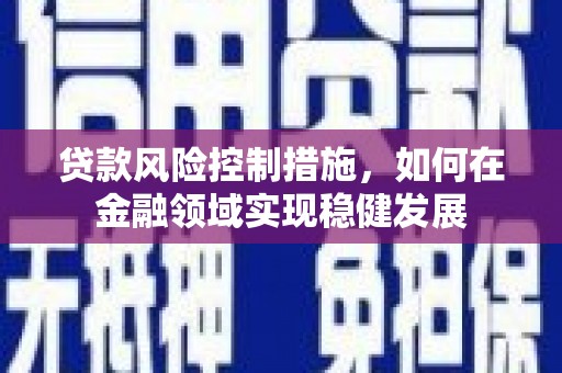 黄骅贷款风险控制措施，如何在金融领域实现稳健发展