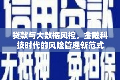 黄骅贷款与大数据风控，金融科技时代的风险管理新范式