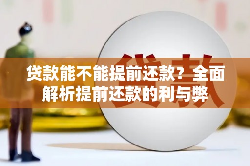 黄骅贷款能不能提前还款？全面解析提前还款的利与弊