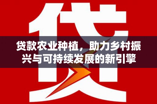 黄骅贷款农业种植，助力乡村振兴与可持续发展的新引擎