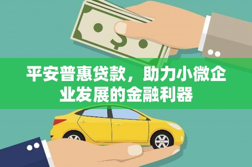 黄骅平安普惠贷款，助力小微企业发展的金融利器