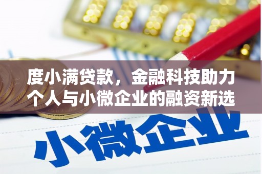 黄骅度小满贷款，金融科技助力个人与小微企业的融资新选择