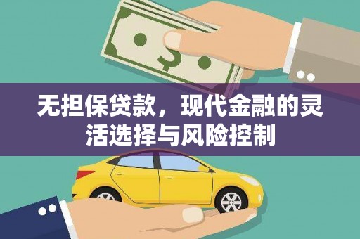 黄骅无担保贷款，现代金融的灵活选择与风险控制