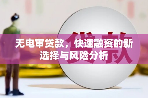 黄骅无电审贷款，快速融资的新选择与风险分析