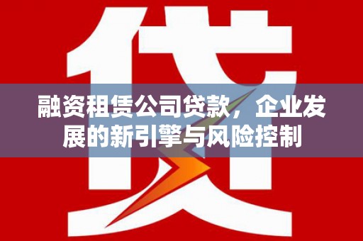 黄骅融资租赁公司贷款，企业发展的新引擎与风险控制