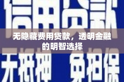 黄骅无隐藏费用贷款，透明金融的明智选择