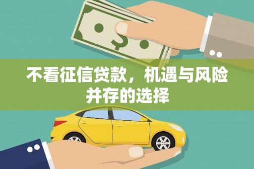 黄骅不看征信贷款，机遇与风险并存的选择