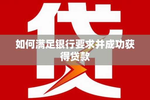 黄骅如何满足银行要求并成功获得贷款